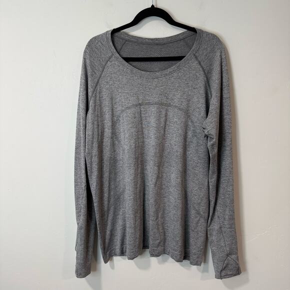 Lululemon Women's Swiftly Tech Long Sleeve Shirt Gray 18 Plus - Picture 1 of 7